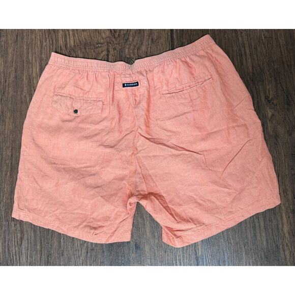 Zanerobe Mens Orange Linen Shorts - Picture 2 of 6